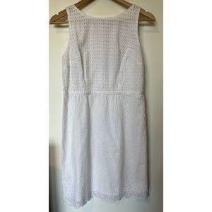 Ann Taylor LOFT White Eyelet Lace Sleeveless Sheath Dress Size 2
